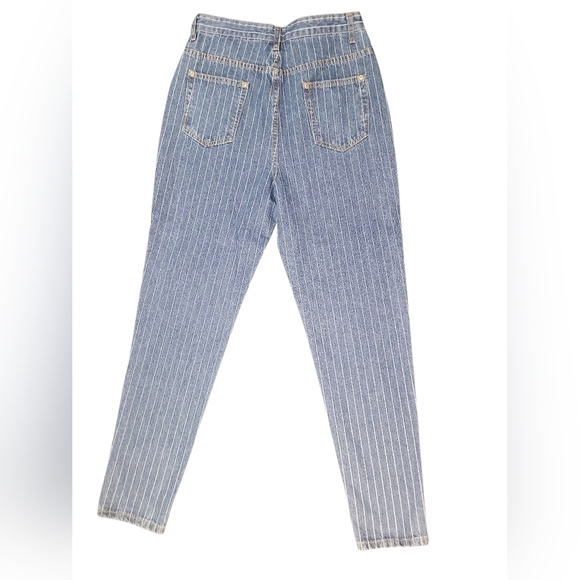 Nasty Gal NWT Striped Skinny Jeans Size 4 - Picture 2 of 2